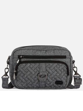 Lug Carousel Convertible Crossbody Belt Bag Gray Quilted